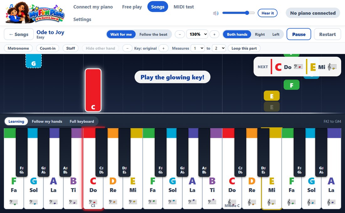 The My First Piano song library