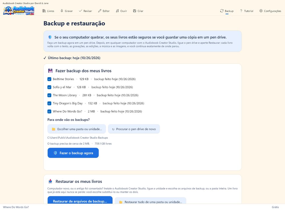 Backup de todos os livros em um pen drive e restauração em outro computador