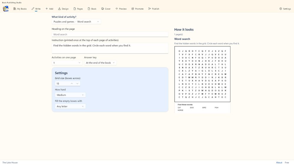 Puzzle, worksheet and planner generators (Pro)