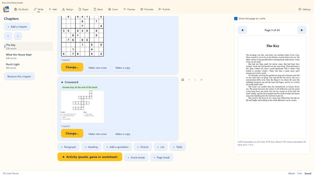 Activity pages with their answer keys