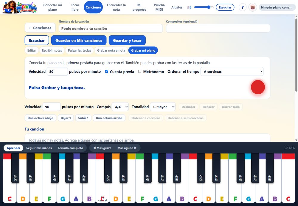 Pro: grábate tocando en tu piano de verdad
