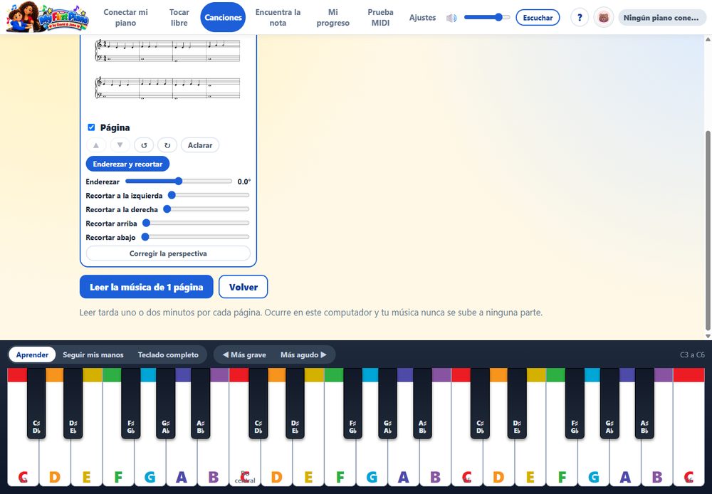Pro: endereza, recorta y corrige la perspectiva de una foto de una partitura