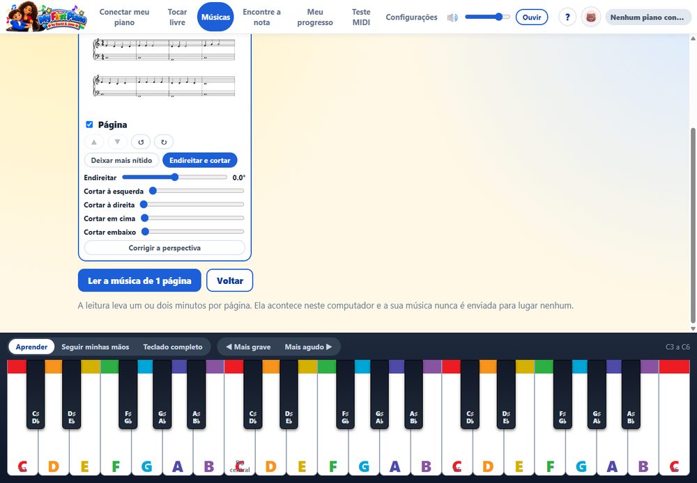 Pro: endireite, corte e corrija a perspectiva de uma foto de partitura